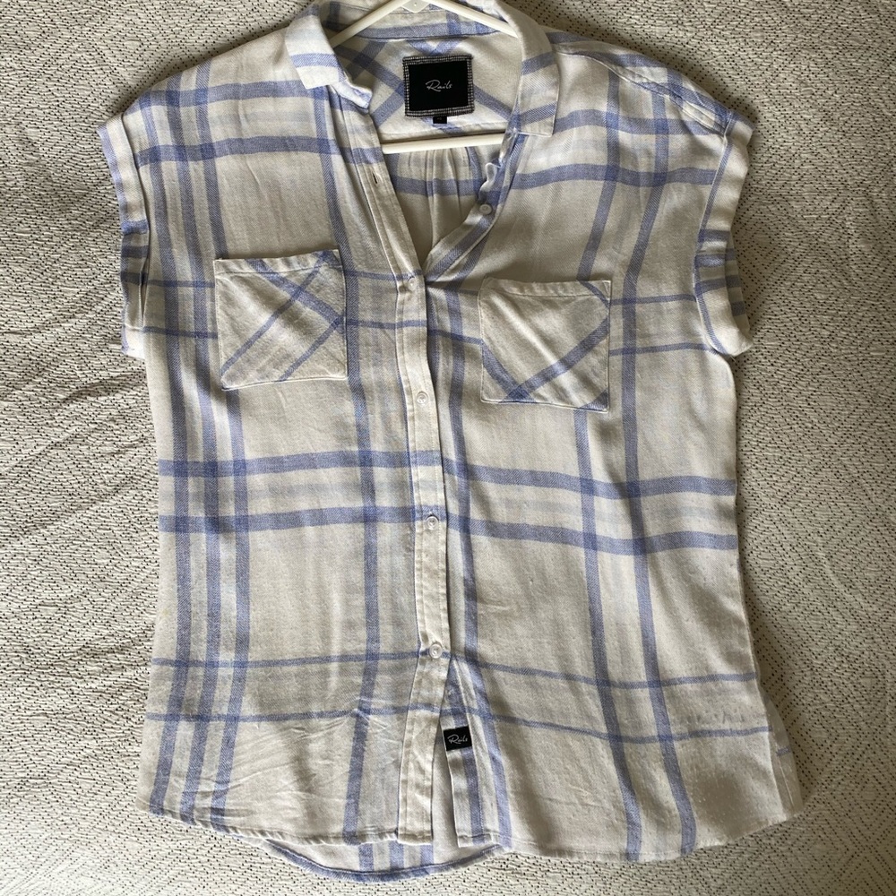 Rails Flannel Short Sleeve Top - image 1
